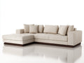 Sofá de esquina modular de tela 320x160x85 cm - color beige - sofá chaise longue amplio con cojines acolchados para salón