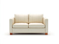 Sofá lineal de 2 plazas de cuero 180x95x85 cm - color blanco - sofá moderno compacto para salón