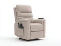 Sillón reclinable de tela 85x90x100 cm - color beige - sillón acolchado ergonómico con respaldo ajustable y bolsillo lateral para salón