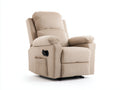 Sillón reclinable de tela 85x90x100 cm - color beige - sillón acolchado ergonómico con respaldo ajustable para salón